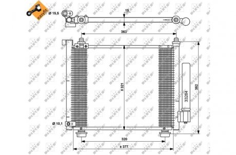 Радиатор кондиционера NRF 35764