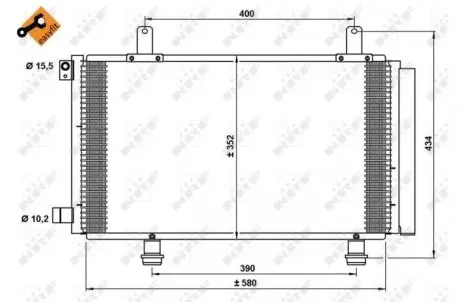 Радиатор кондиционера NRF 35782