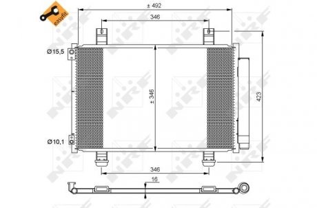 Радиатор кондиционера NRF 35854