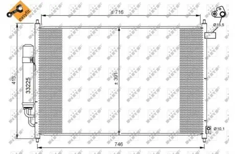 Радиатор кондиционера NRF 35866