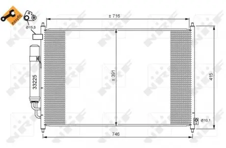 Радиатор кондиционера NRF 35867