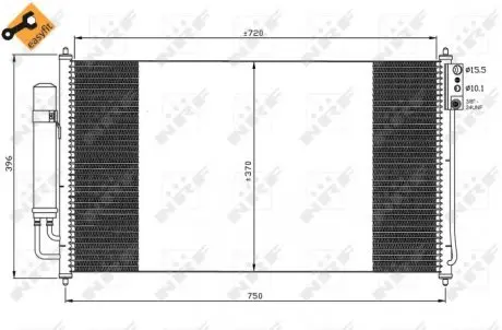 Конденсер кондиціонера NRF 35878