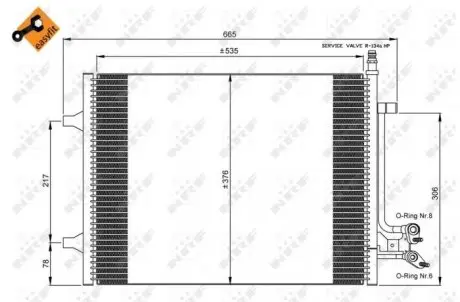 Радиатор кондиционера NRF 35904