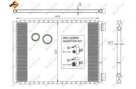 Радиатор кондиционера NRF 35952