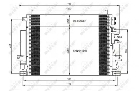 Радиатор кондиционера NRF 35966