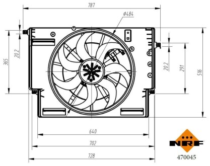 Вентилятор радіатора NRF 470045