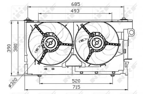 Вентилятор, охолодження двигуна NRF 47030 (фото 1)