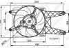 Вентилятор радиатора Fiat Seicento 1.1 98-10 (с диффузором)) NRF 47039 (фото 2)