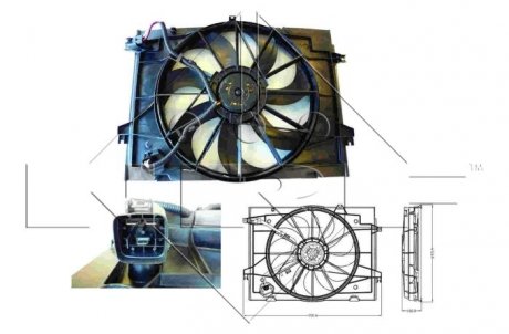 Вентилятор, охолодження двигуна NRF 47285
