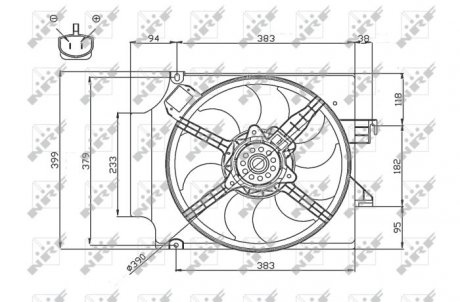 Вентилятор радиатора NRF 47748 (фото 1)