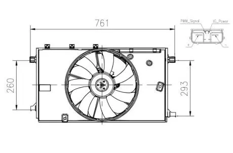 WENTYLATOR CHЭODNICY TOYOTA C-HR 1.2 17- NRF 47933