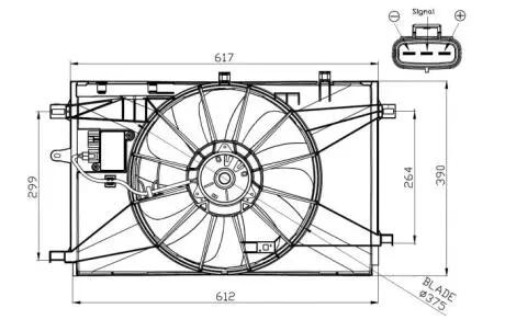 WENTYLATOR CHЭODNICY TOYOTA C-HR 2.0 17- NRF 47937
