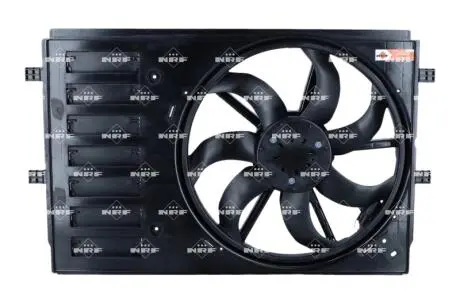 Вентилятор радіатора (з корпусом) AUDI A1, SEAT CORDOBA, IBIZA III, IBIZA IV, IBIZA IV SC, IBIZA IV ST, IBIZA IV/HATCHBACK, TOLEDO IV, SKODA FABIA II, FABIA III, RAPID, ROOMSTER 1.0-2.0 10.01- NRF 47995