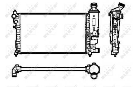 Радиатор, охлаждение двигателя NRF 50434