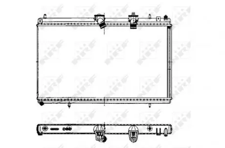 Радиатор охлаждения CITROEN C5 II, C5 III, C6, C8 FIAT ULYSSE LANCIA PHEDRA PEUGEOT 407, 407 SW, 807 2.2D 04.06- NRF 50442