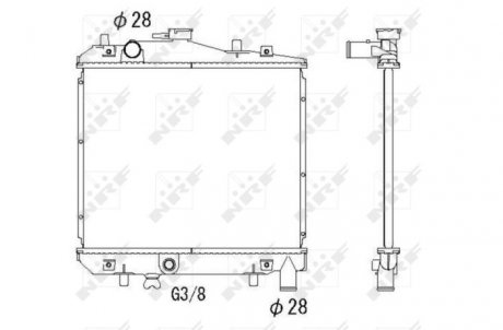 Радиатор, охлаждение двигателя NRF 506516