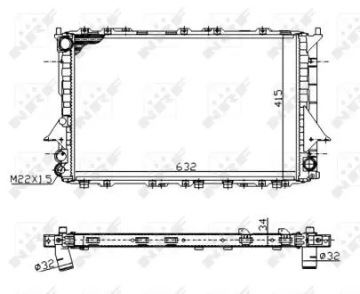Радиатор Audi 100, A6 (МКПП)) 91-94 NRF 51320A (фото 1)
