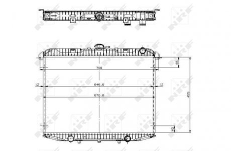 Радиатор, охлаждение двигателя NRF 519533