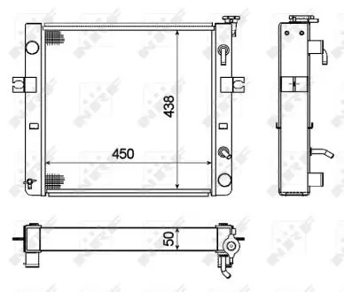 Радіатор двигуна (без рами) NRF 52297A