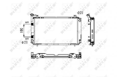 Радіатор, охолодження двигуна NRF 523495
