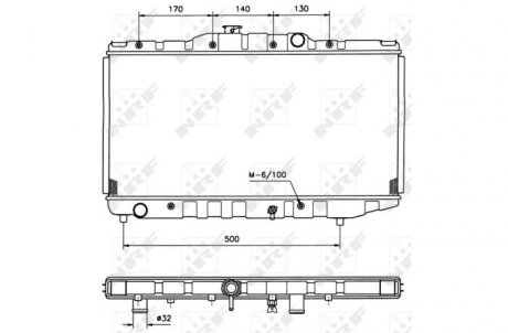 Радіатор, охолодження двигуна NRF 526711