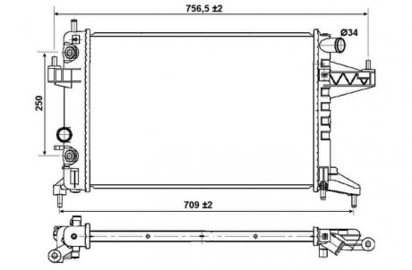 Радіатор, охолодження двигуна NRF 53035