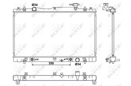 Радиатор, охлаждение двигателя NRF 53063