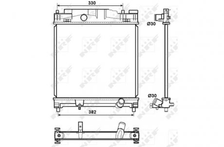 Радиатор, охлаждение двигателя NRF 53072