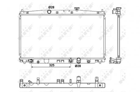 Радиатор, охлаждение двигателя NRF 53094 (фото 1)