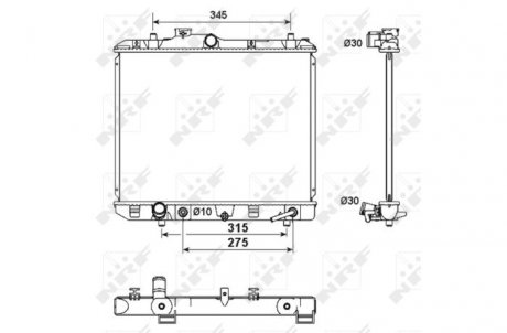 Радиатор двигателя NRF 53158 (фото 1)