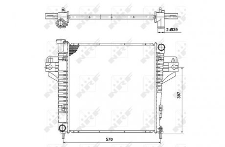 Радиатор двигателя NRF 53182