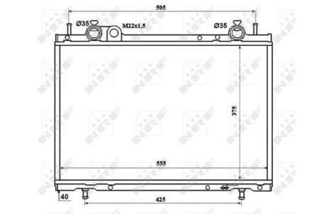 Радиатор, охлаждение двигателя NRF 53201