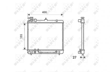 Радіатор, охолодження двигуна NRF 53256 (фото 1)