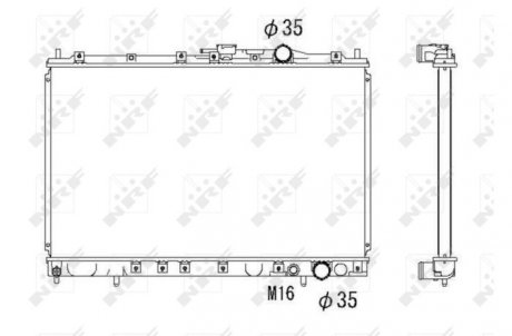 Радиатор, охлаждение двигателя NRF 53301