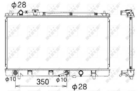 Радиатор, охлаждение двигателя NRF 53340
