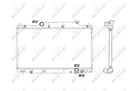 Радиатор, охлаждение двигателя NRF 53439