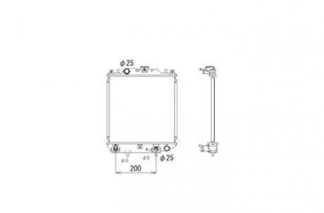 Радиатор, охлаждение двигателя NRF 53577