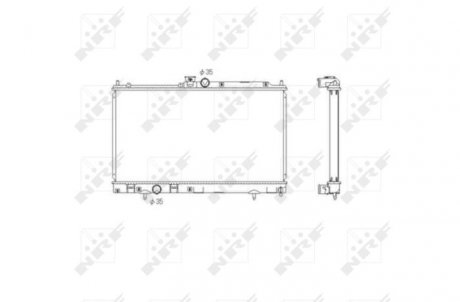 Радіатор, охолодження двигуна NRF 53591 (фото 1)