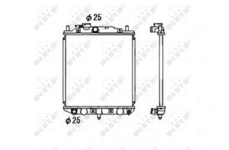 Радиатор, охлаждение двигателя NRF 53673