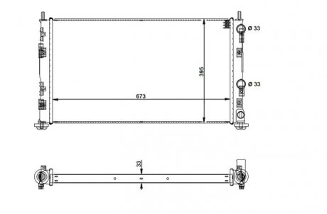 Радіатор, охолодження двигуна NRF 53733