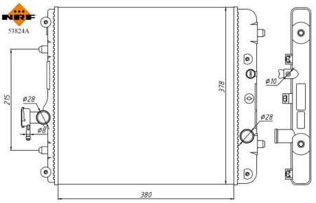 Радиатор печки OPEL VAUXHALL AGILA 00- NRF 53824A