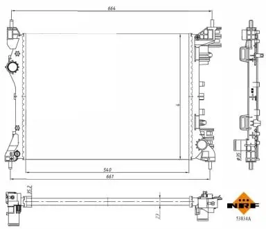 Автозапчасть NRF 53834A