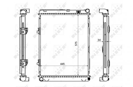 Радіатор, охолодження двигуна NRF 53865