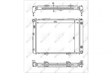 Радиатор основной m-benz w201 NRF 53866