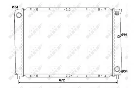Радіатор, охолодження двигуна NRF 53995