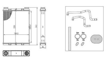 Радиатор обогрева салона NRF 54429