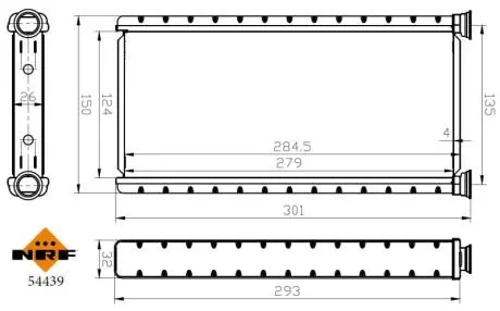 Радіатор пічки LAND ROVER DISCOVERY SPORT, DISCOVERY V, RANGE ROVER IV, RANGE ROVER SPORT II 2.0-5.0 08.12- NRF 54439