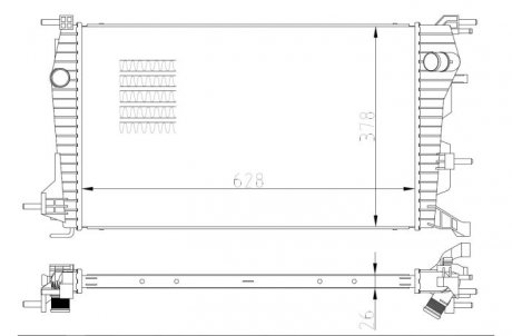 Радіатор охолодження Renault Fluence 1.5D/1.6 10- NRF 550004