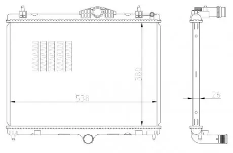 Радиатор двигателя NRF 550027