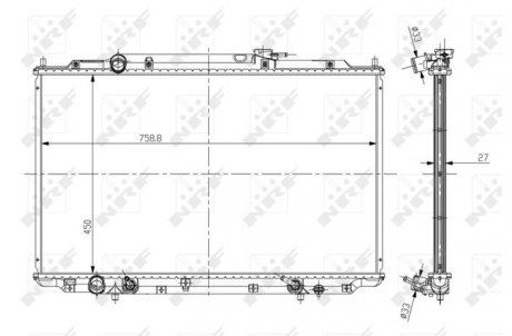 Радіатор двигуна NRF 56051 (фото 1)